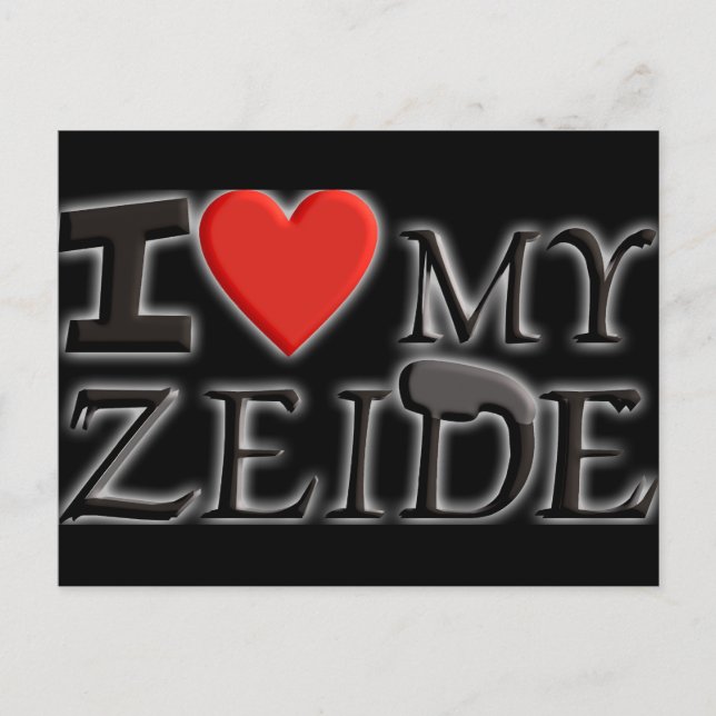 I love my Zeide Postcard (Front)