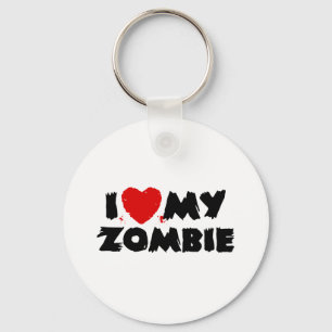 I Love My Zombie Key Ring