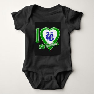 I Love My Zombie With Your Photo Baby Bodysuit