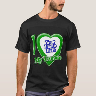 I Love My Zombie With Your Photo T-Shirt