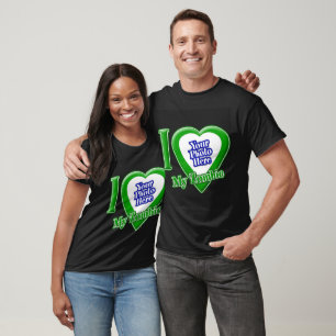 I Love My Zombie With Your Photo T-Shirt