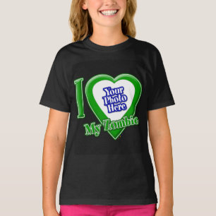 I Love My Zombie With Your Photo T-Shirt