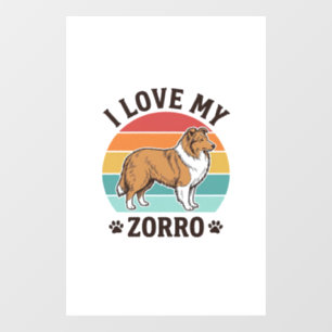 I Love My Zorro Vintage Dog Lover Design_1