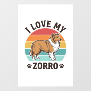 I Love My Zorro Vintage Dog Lover Design_1
