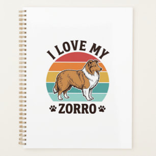 I Love My Zorro Vintage Dog Lover Design_1 Planner