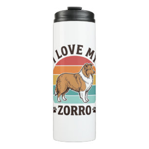 I Love My Zorro Vintage Dog Lover Design_1 Thermal Tumbler
