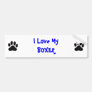 I Love MyBOXER Bumper Sticker