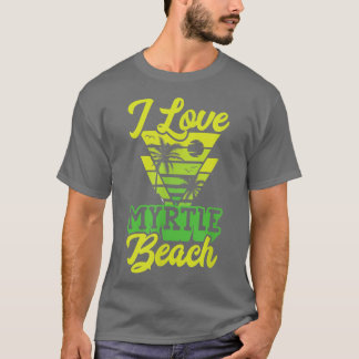 I Love Myrtle Beach South Carolina Retro Palm Suns T-Shirt