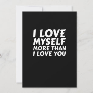 I Love Myself More Than You Funny Self Love Style  Holiday Card