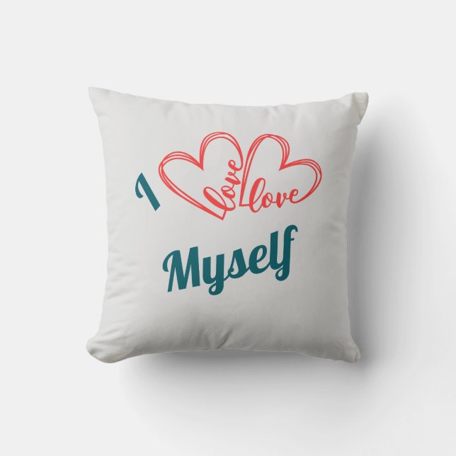 I Love Myself - Self-Care Button Cushion (Front)