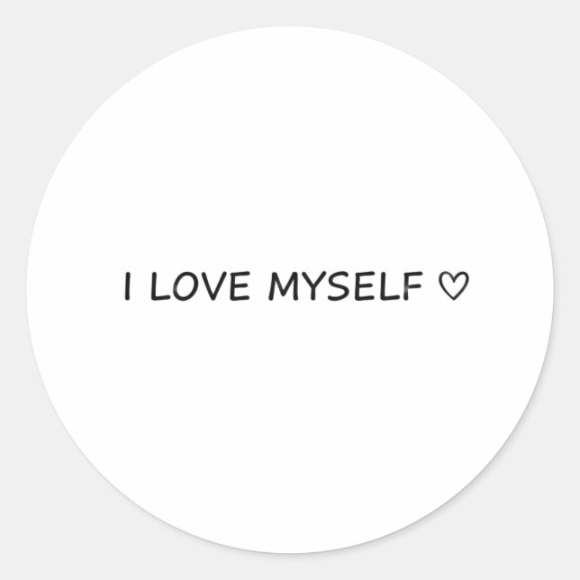 “I Love Myself” Stickers – Cute & Affordable! (Front)