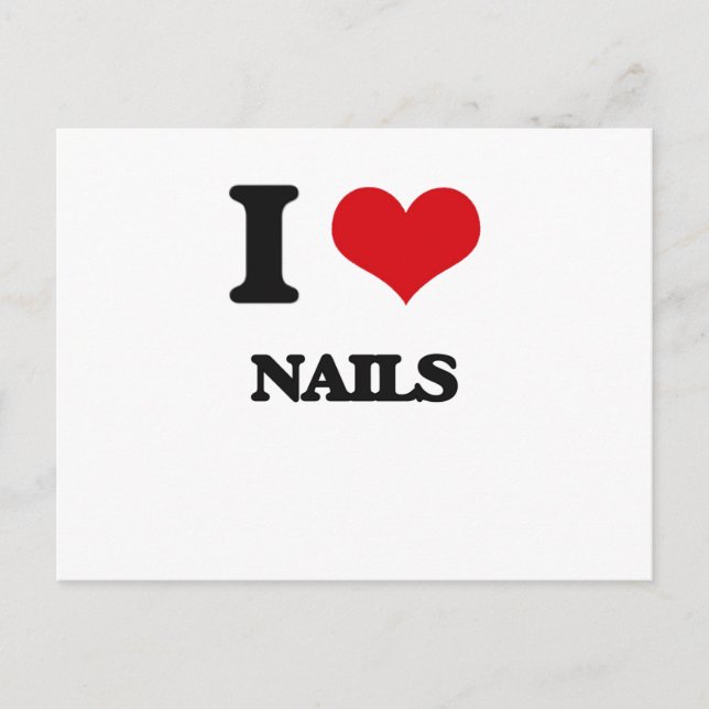 I Love Nails Postcard (Front)
