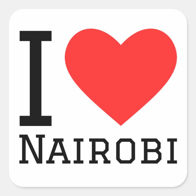 I love Nairobi  Square Sticker (Front)