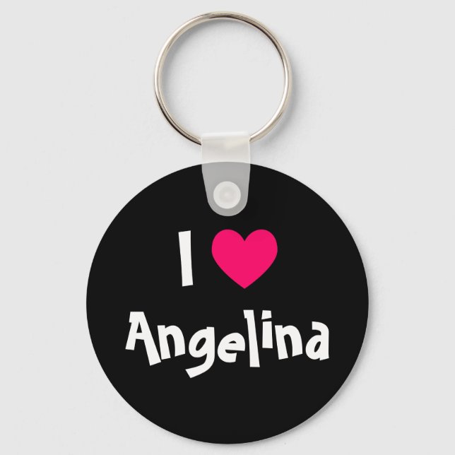 I Love Name Key Ring (Front)