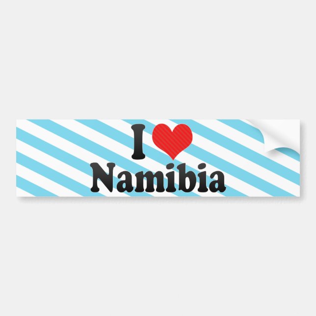 I Love Namibia Bumper Sticker (Front)