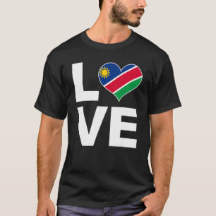 I Love Namibia  Heart Flag Namibia T-Shirt