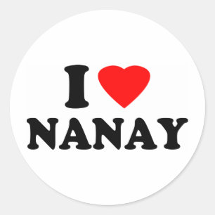 I Love Nanay Classic Round Sticker