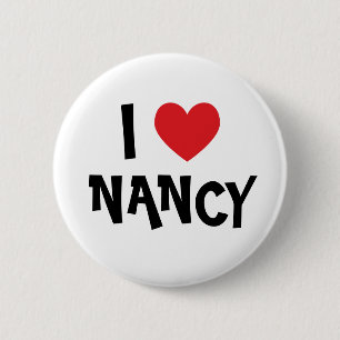 I Love Nancy) 6 Cm Round Badge