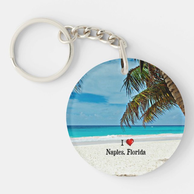 I Love Naples, Florida Key Ring (Front)
