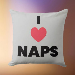 I Love Naps Throw Pillow – Cosy Nap Lover