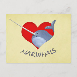 I love Narwhals Postcard