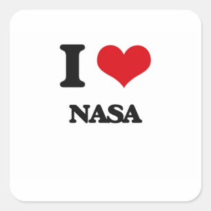 I love Nasa Square Sticker