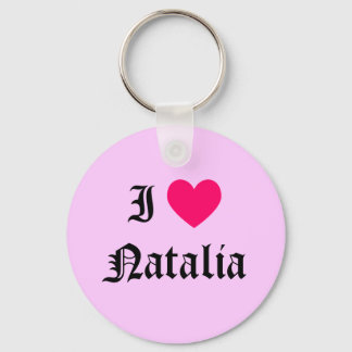 I Love Natalia Key Ring