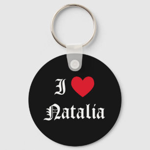 I Love Natalia Key Ring