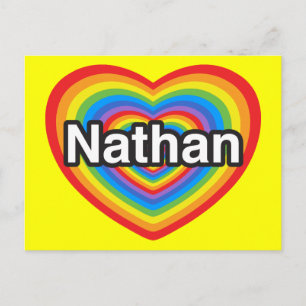 I love Nathan. I love you Nathan. Heart Postcard