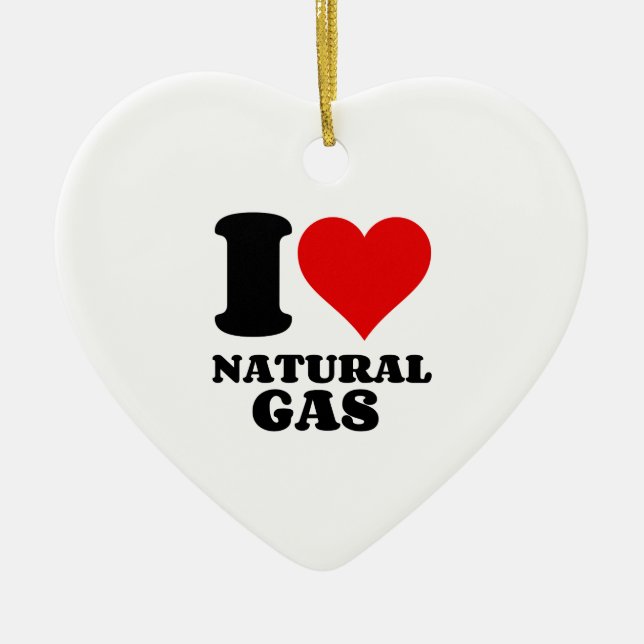 I LOVE NATURAL GAS CERAMIC TREE DECORATION (Front)
