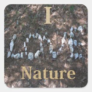 I Love Nature Apparel and Gifts Square Sticker