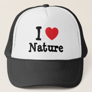 I love Nature heart custom personalised Trucker Hat