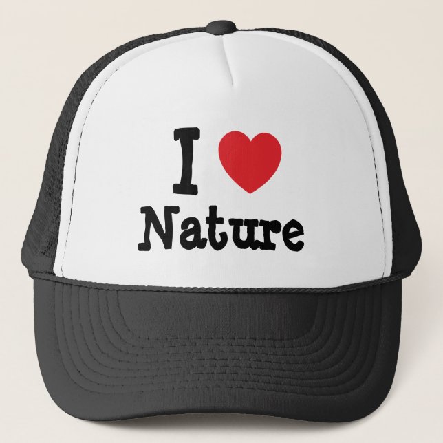 I love Nature heart custom personalised Trucker Hat (Front)