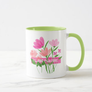 I Love Nature Modern Nature Painted Art Mug