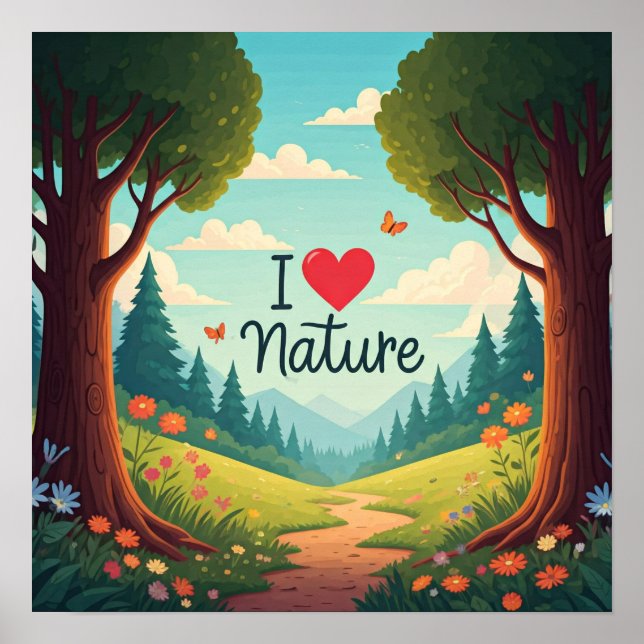 I Love Nature Poster (Front)