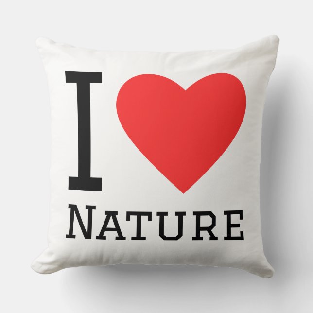 I love nature square sticker cushion (Front)