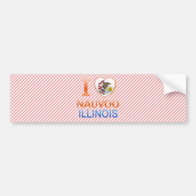 I Love Nauvoo, IL Bumper Sticker (Front)
