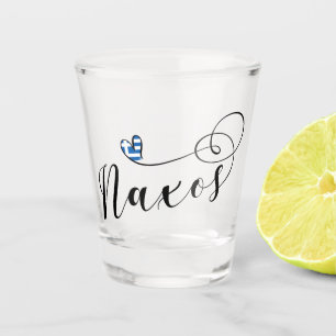 I Love Naxos, Greek Flag Shot Glass