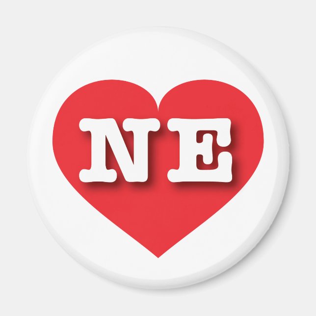 I love Nebraska - NE red heart Magnet (Front)