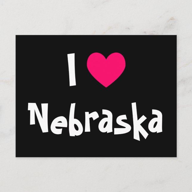 I Love Nebraska Postcard (Front)