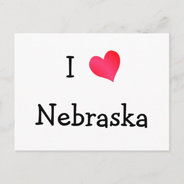 I Love Nebraska Postcard (Front)