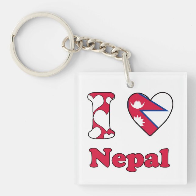 I love Nepal Key Ring (Front)