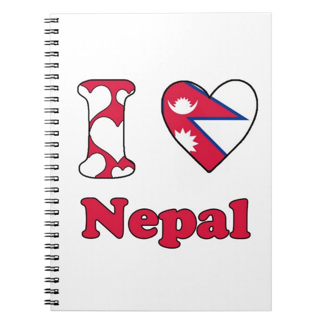 I love Nepal Spiral Notebook (Front)
