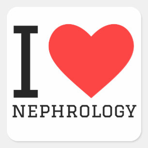 I love nephrology square sticker