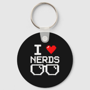 I Love Nerds I Heart Nerds For Science Book Knowle Key Ring