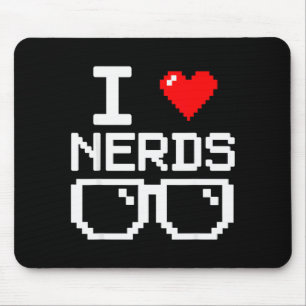 I Love Nerds I Heart Nerds For Science Book Knowle Mouse Pad