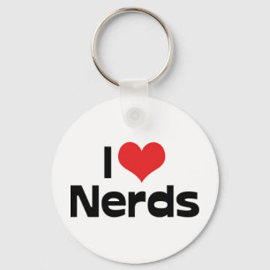 I Love Nerds Keychain