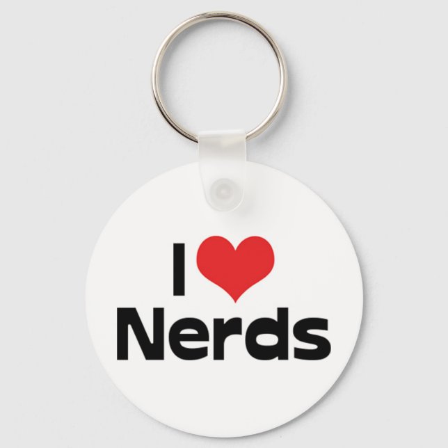 I Love Nerds Keychain (Front)