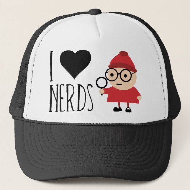 I Love Nerds Trucker Hat (Front)