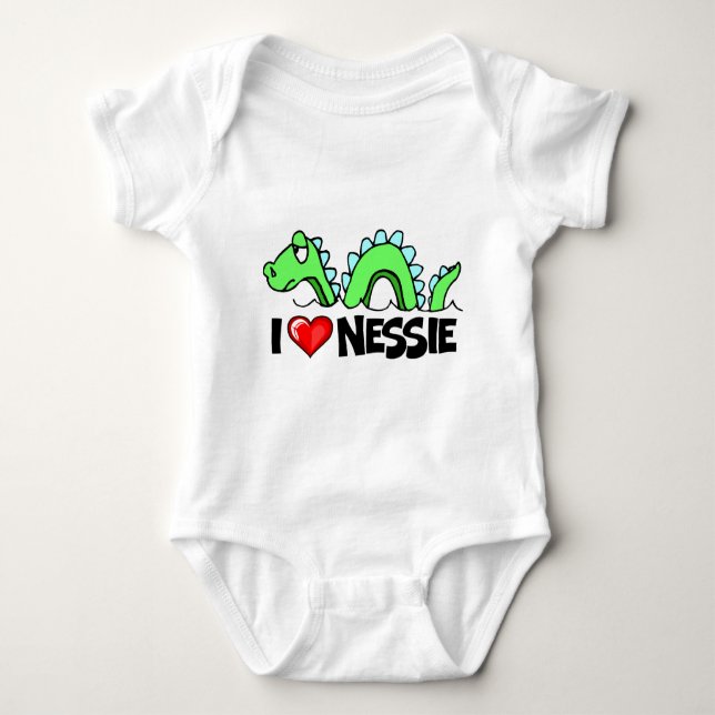 I Love Nessie Baby Bodysuit (Front)